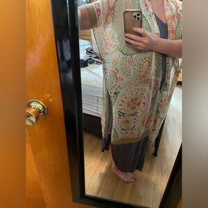Beige and green tone kimono. Brand new.